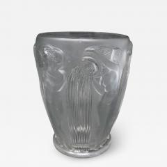 Ren Lalique Lalique Co Rene Lalique Clear Glass Danaides Vase - 1805497