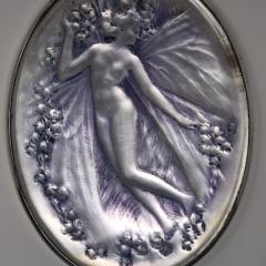 Ren Lalique Lalique Co Rene Lalique Glass Psyche Mirror - 3319290