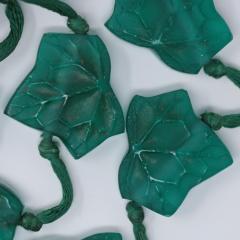 Rene Lalique Lalique Co Rene Lalique Green Glass Feuilles De Lierre Necklace