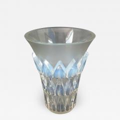 Ren Lalique Lalique Co Rene Lalique Opalescent Glass Feuilles Vase - 1765779