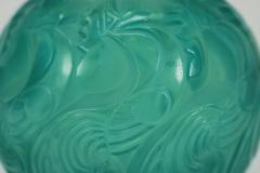 Ren Lalique Lalique Co Rene Lalique Opalescent Mint Coloured Glass Le Mans Vase - 2039045