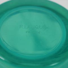 Ren Lalique Lalique Co Rene Lalique Opalescent Mint Coloured Glass Le Mans Vase - 2039049