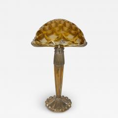 Ren Lalique Lalique Co Table Lamp with a Rene Lalique Rinceaux Shade - 2405234