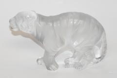 Ren Lalique Lalique Co Tigre By Lalique Frosted Bengal Tiger Signed Lalique France - 4320804