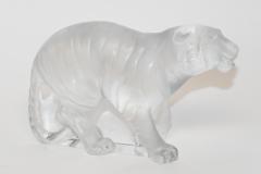 Ren Lalique Lalique Co Tigre By Lalique Frosted Bengal Tiger Signed Lalique France - 4320805