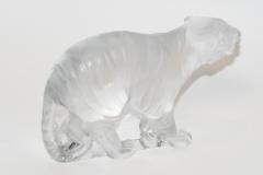 Ren Lalique Lalique Co Tigre By Lalique Frosted Bengal Tiger Signed Lalique France - 4320810