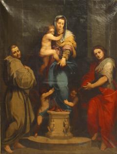 Renaissance Gilt Framed Madonna of the Harpies Painting - 4629526