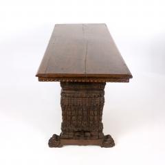 Renaissance Revival Carved Walnut Trestle Library - 2241071