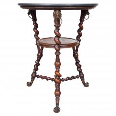 Renaissance Revival Mahogany And Marble Table - 4336473