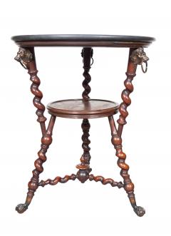 Renaissance Revival Mahogany And Marble Table - 4336499