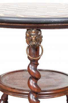 Renaissance Revival Mahogany And Marble Table - 4336573