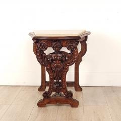 Renaissance Revival Marble Top Side Table 1920s - 3346485