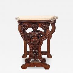 Renaissance Revival Marble Top Side Table 1920s - 3349003