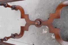 Renaissance Revival Style Coffee Table with Scalloped X Bar Stretcher - 3157452