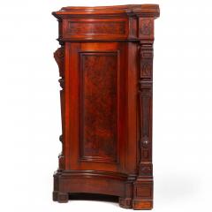 Renaissance Revival Walnut and Marble Cabinet w Bronze Clodion Plaque - 4502755