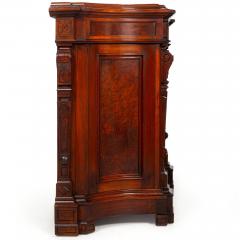 Renaissance Revival Walnut and Marble Cabinet w Bronze Clodion Plaque - 4502757