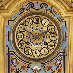 Renaissance Revival enamel and gilt bronze mantel clock - 1543205
