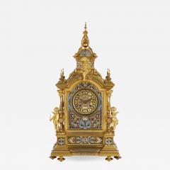 Renaissance Revival enamel and gilt bronze mantel clock - 1545242