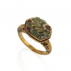 Renaissance Ring with Ancient Roman Mosaic Glass - 2625802