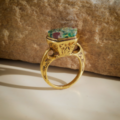 Renaissance Ring with Ancient Roman Mosaic Glass - 2625806