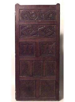 Renaissance Style Carved Oak 3 Fold Screen - 4656128