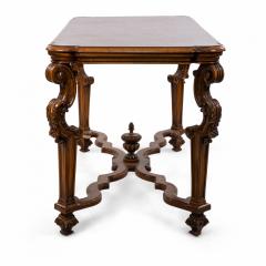 Renaissance Style Dining Table with Scalloped X bar Stretcher - 1429658