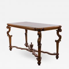 Renaissance Style Dining Table with Scalloped X bar Stretcher - 1431601
