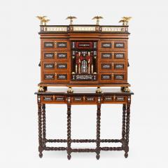 Renaissance Style Spanish Vargueno Cabinet On Stand - 1342885