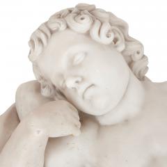Renaissance style marble figure of sleeping child - 2449170