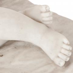 Renaissance style marble figure of sleeping child - 2449171