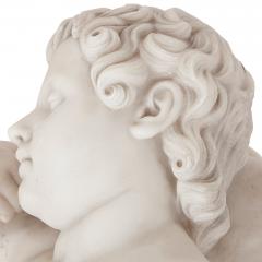 Renaissance style marble figure of sleeping child - 2449172
