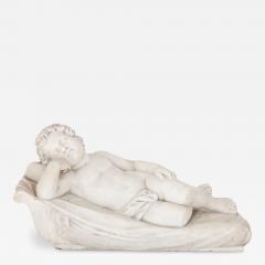 Renaissance style marble figure of sleeping child - 2459842