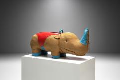 Renate M ller Handmade Large Rhinoceros Toy by Renate M ller Germany 1968 - 1796649