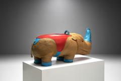 Renate M ller Handmade Large Rhinoceros Toy by Renate M ller Germany 1968 - 1796651