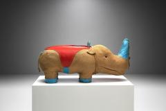 Renate M ller Handmade Large Rhinoceros Toy by Renate M ller Germany 1968 - 1796652