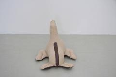 Renate M ller Rare Leather and Jute Therapeutic Toy Seal by Renate Muller - 551496