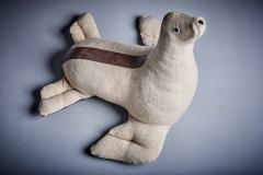 Renate M ller Rare Leather and Jute Therapeutic Toy Seal by Renate Muller - 3509128