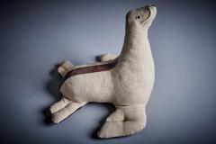 Renate M ller Rare Leather and Jute Therapeutic Toy Seal by Renate Muller - 3509134