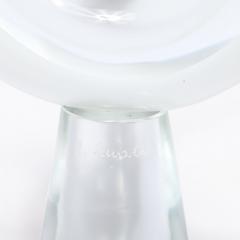 Renato Anatra Mid Century White Transparent Murano Glass Bird Sculpture signed Renato Anatra - 4347592