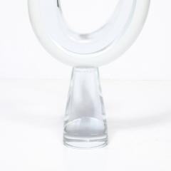 Renato Anatra Mid Century White Transparent Murano Glass Bird Sculpture signed Renato Anatra - 4347594