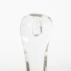 Renato Anatra Pair of Signed Renato Anatra Transparent Sculptural Murano Glass Candlesticks - 4745598