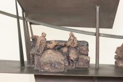 Renato Bassoli Floor Standing Ceramic and Iron Sculpture by Renato Bassoli 1960 Italy - 3606823