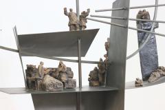 Renato Bassoli Floor Standing Ceramic and Iron Sculpture by Renato Bassoli 1960 Italy - 3606827