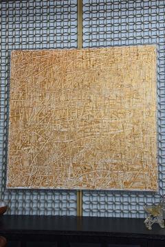 Renato Freitas Abstract Expressionist Oil on Canvas Gold Renato Freitas - 4692320