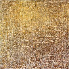Renato Freitas Abstract Expressionist Oil on Canvas Gold Renato Freitas - 4710061