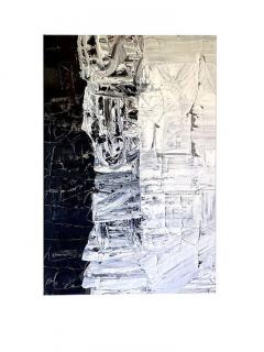 Renato Freitas American 21st Century Oil on Canvas Painting B W 3 Renato Freitas - 4617470