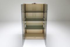 Renato Zevi Brass and Chrome Renato Zevi Vitrine Showcase with Glass Doors 1970s - 1431187