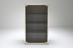 Renato Zevi Brass and Chrome Renato Zevi Vitrine Showcase with Glass Doors 1970s - 1431188