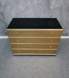 Renato Zevi Chest of Drawers Brass Mirror by Renato Zevi Italy 1970s - 1481136