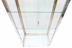 Renato Zevi Pair of Chrome and Brass Tall Zevi Vitrines - 265416